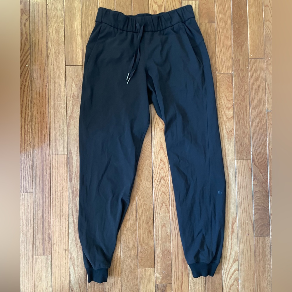 Black Lululemon athletic jogger pants